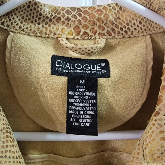 Dialogue Faux Snake Skin Leather Jacket size M - Picture 6 of 7